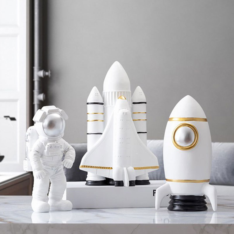 Spaceship Rocket Astronaut Model Ornaments Model Room Children's Room Boy's Bedroom Desk Decorations