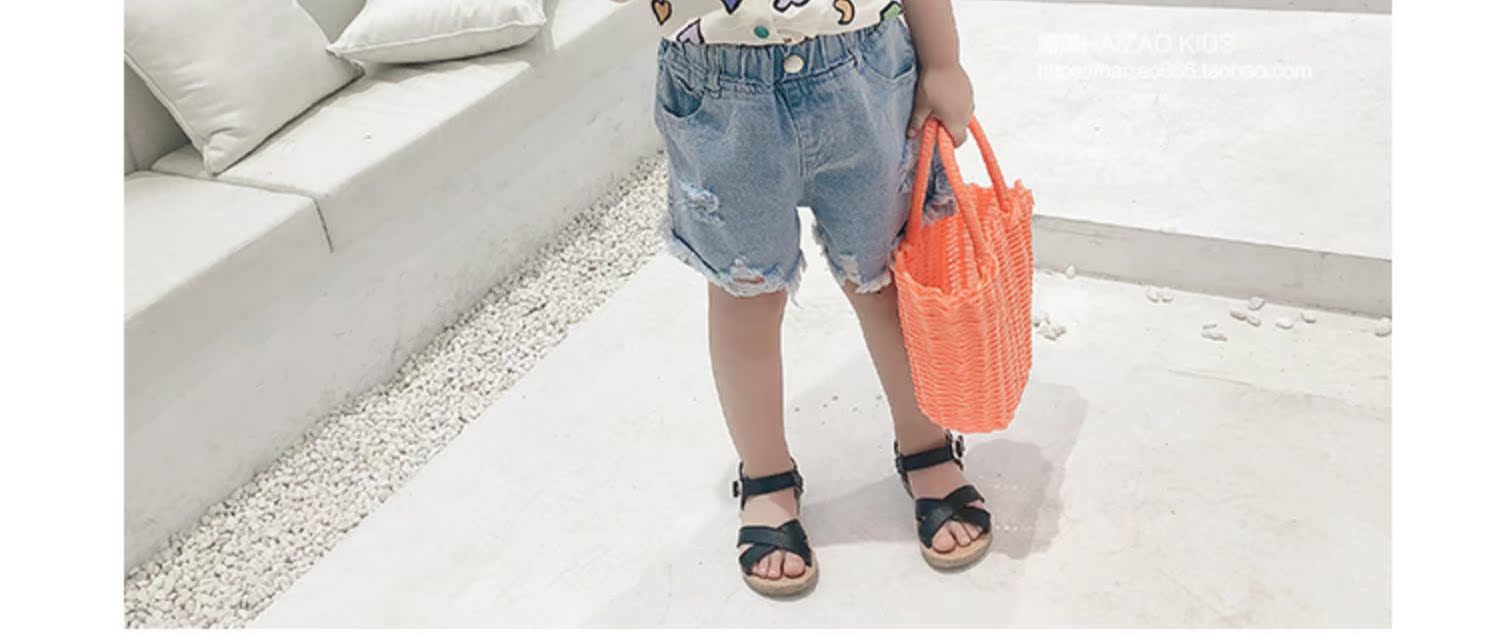 Áo sơ mi nữ tay ngắn 2019 hè mới Hàn Quốc phiên bản trẻ em lỏng lẻo áo sơ mi nam nữ mỏng bé - Áo sơ mi quần áo trẻ con