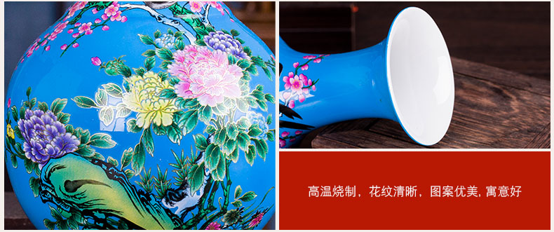 Jingdezhen ceramics glaze crystal than vase decoration of modern home living room handicraft furnishing articles every year