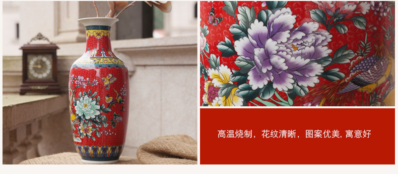 Jingdezhen ceramic vase landing household act the role ofing is tasted Chinese antique European flower implement sitting room place flower arranging arts and crafts