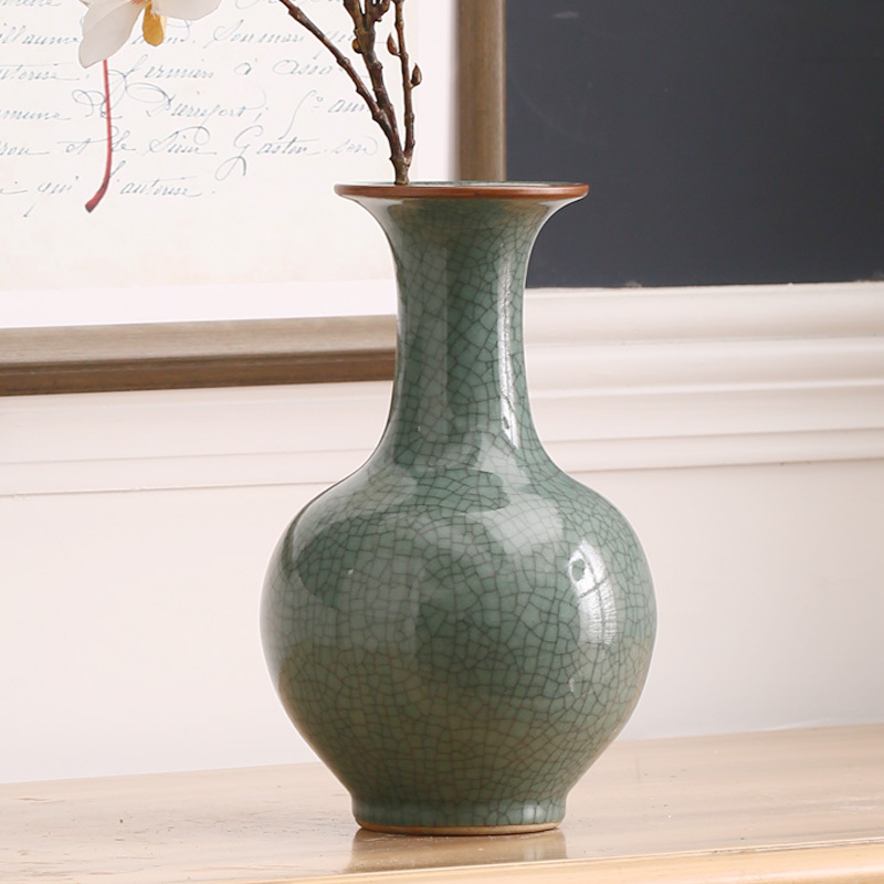 Jingdezhen ceramics, antique vase up of broken porcelain crack glaze furnishing articles ikea gift ornament