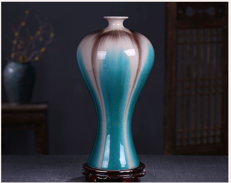 Archaize of jingdezhen ceramic up crack glaze vase sitting room porch ark adornment of new Chinese style household furnishing articles