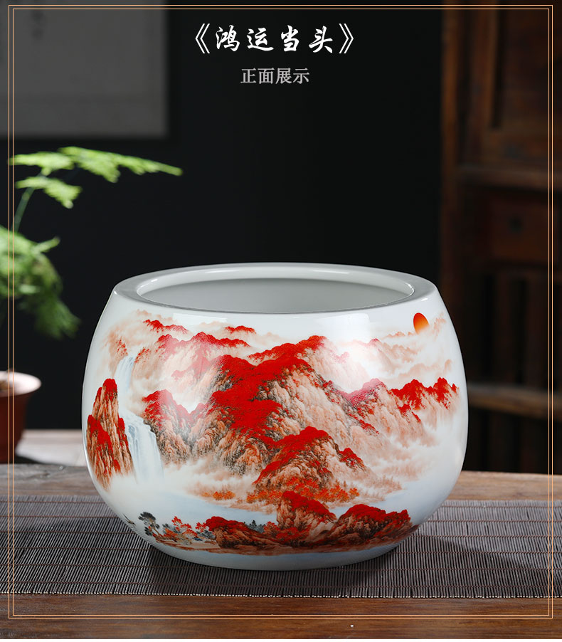 Jingdezhen ceramics cornucopia furnishing articles furnishing articles sitting room porch aquarium hydroponic flower pot feng shui plutus furnishing articles