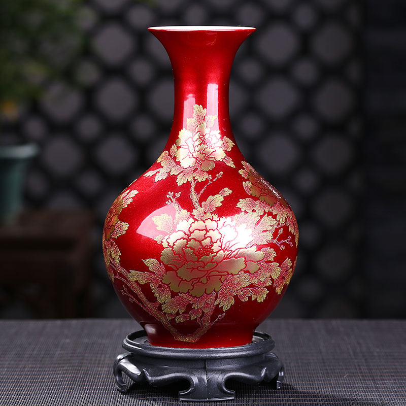 Jingdezhen ceramic vase decoration small fresh living room home decoration TV cabinet creative craft gift decoration decoration