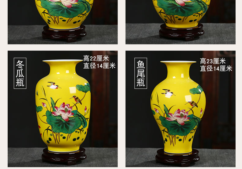 Jingdezhen ceramic floret bottle furnishing articles of Chinese style living room TV cabinet flower arranging, arts and crafts decoration home decoration