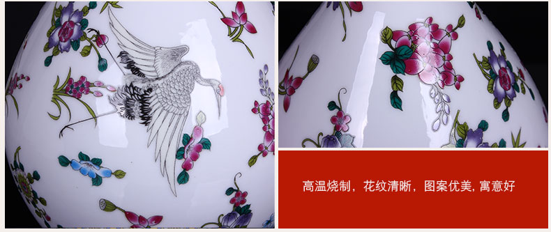 Jingdezhen ceramic vases, rich ancient frame of Chinese style household furnishing articles floret bottle luminous porcelain porcelain flower arranging flower implement partition