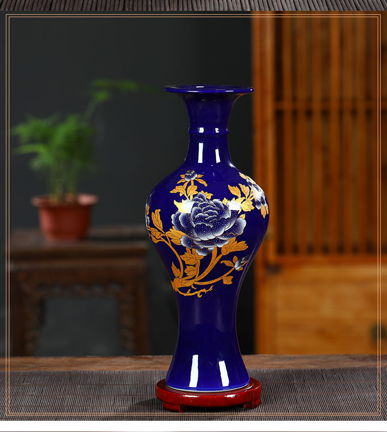 Ceramic vase furnishing articles furnishing articles contracted wine ark, blue flower arrangement sitting room adornment household act the role ofing is tasted ins flower arrangement