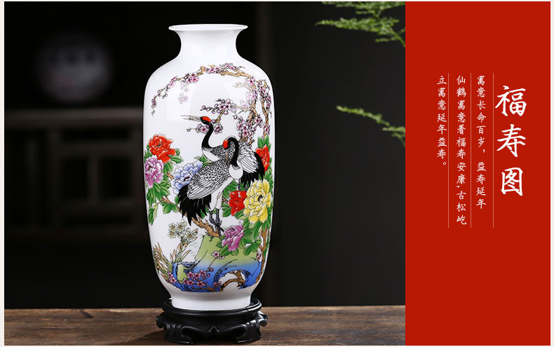 Jingdezhen ceramic floret bottle furnishing articles home sitting room adornment white flower arranging flowers is I and contracted table furnishing articles