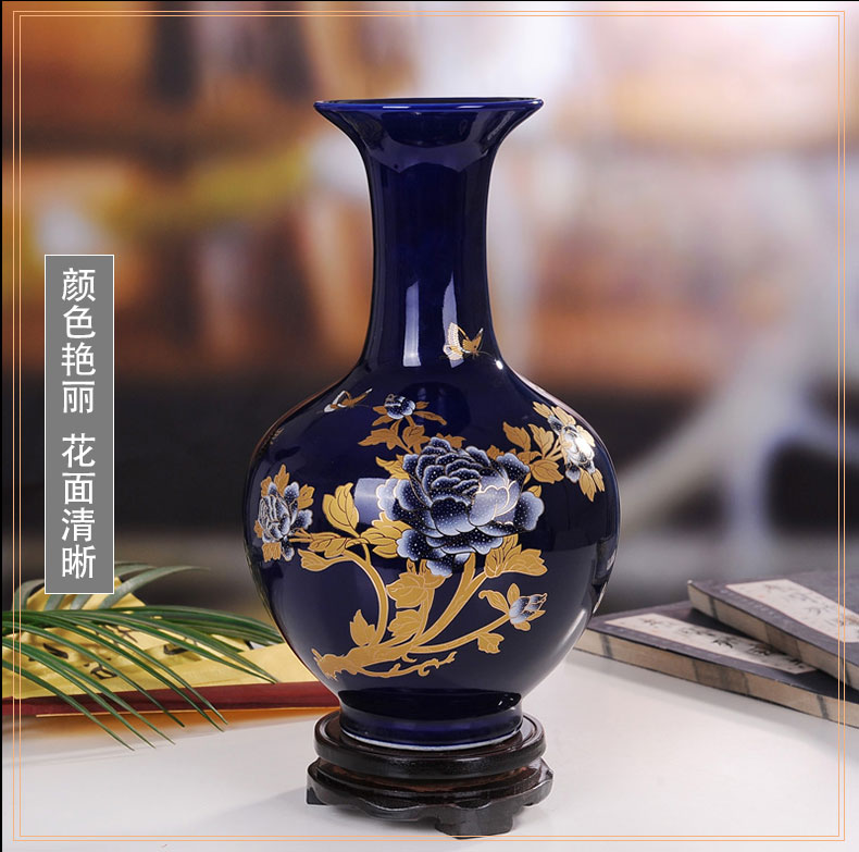 Ceramic vase furnishing articles furnishing articles contracted wine ark, blue flower arrangement sitting room adornment household act the role ofing is tasted ins flower arrangement