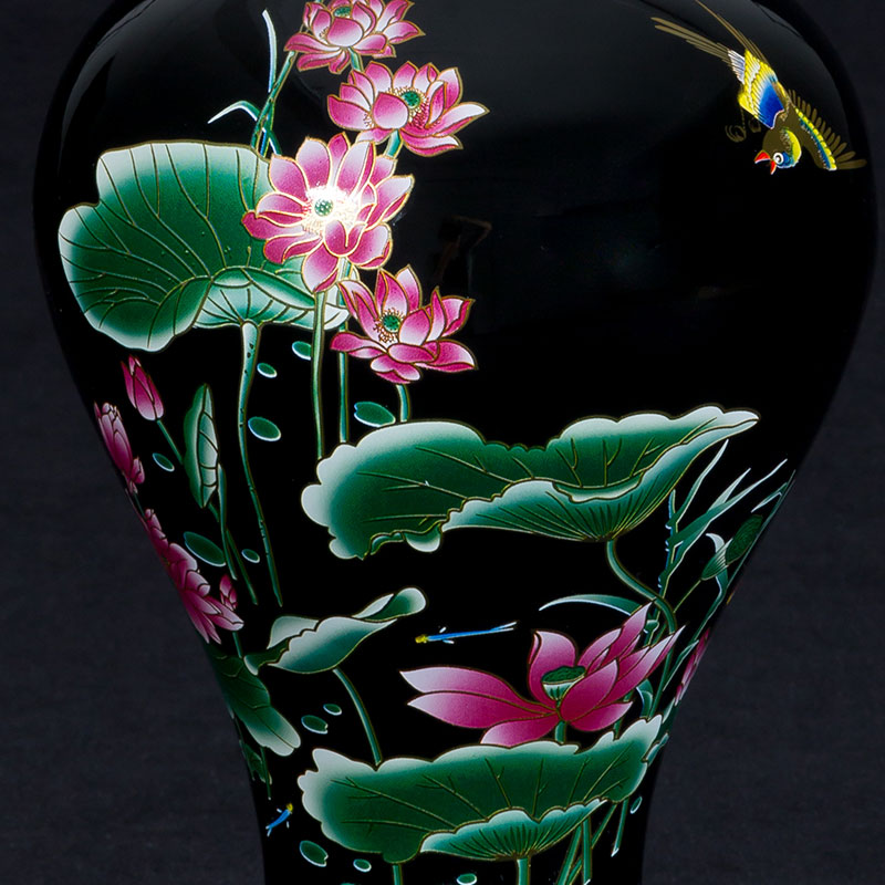 Jingdezhen porcelain craft floret bottle furnishing articles sitting room flower arranging exchanger with the ceramics decoration of Chinese style household adornment blue
