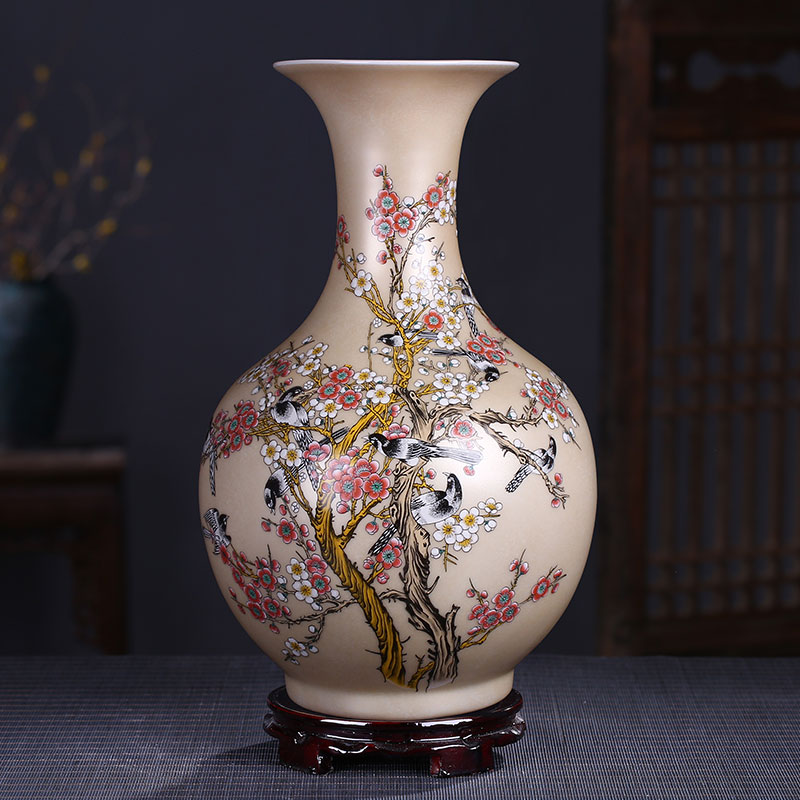 Good clubs at the jingdezhen ceramics powder enamel vase household adornment handicraft decoration furnishing articles in the living room