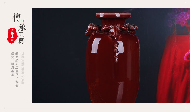 Three sheep statute of jingdezhen ceramic vases, antique jun porcelain kaitai, modern home decoration handicraft furnishing articles