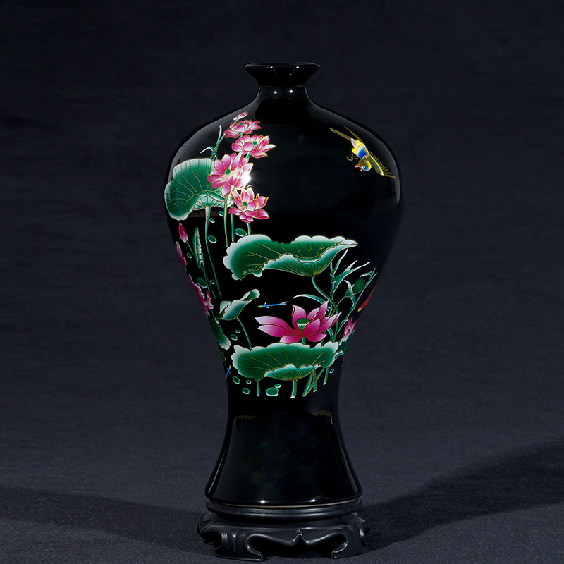 Jingdezhen porcelain craft floret bottle furnishing articles sitting room flower arranging exchanger with the ceramics decoration of Chinese style household adornment blue
