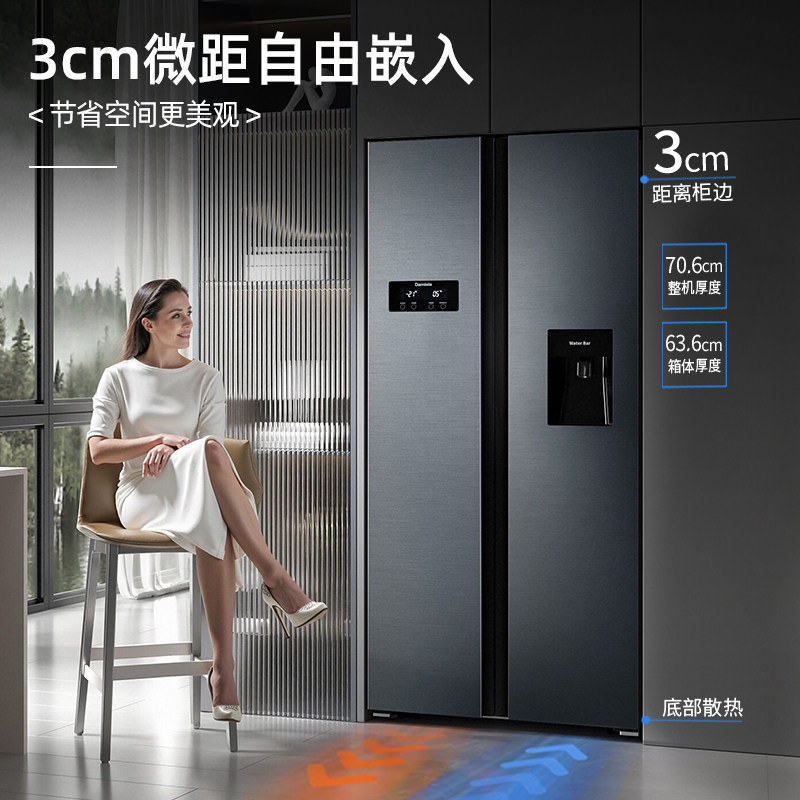 达米尼BCD-602WKSDW冰箱图片