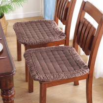 Winter Internet cafe butt solid wood cushion student dormitory plush chair cushion office thickened non-slip car seat cushion