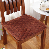 Set for winter thickened plush chair cushion office Students Stool Cushion Pure Color Dining Chair Cushion Computer Car Cushion