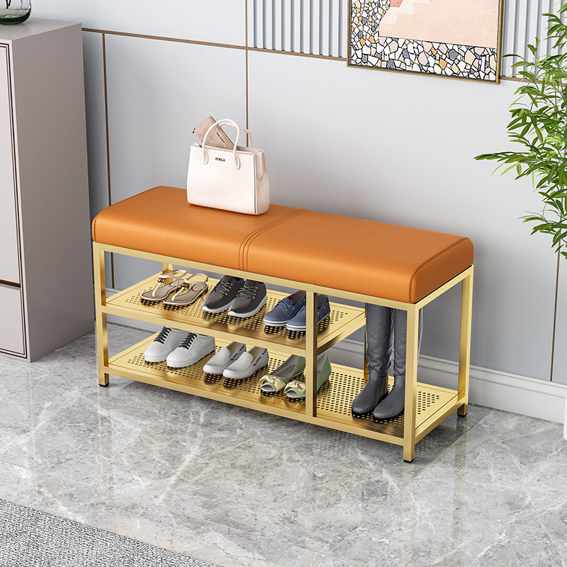 Nordic swapped shoes stool in door Home minimalist door-to-door shoe stool can be sat on a shoe bench light and luxurious shoes cabinet-Taobao
