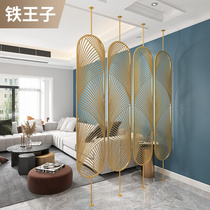 Italian TIE design Nordic light luxury Wrought iron screen partition Living room office rotatable entrance decoration