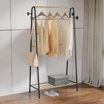 Nordic floor-to-ceiling hanger Bedroom small clothes drying rack Room storage rack Household Wrought iron shelf Coat rack