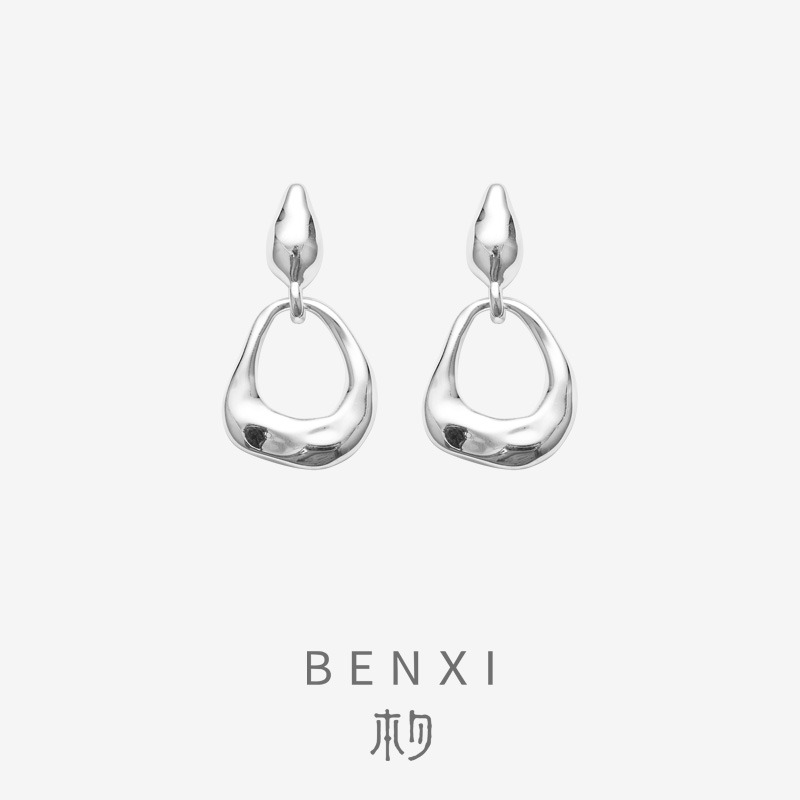 BENXI Benxi sterling silver earrings women's earrings indifferent style niche original design silver jewelry 2021 new trend