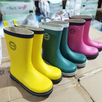 21 Spring and summer new pure rubber waterproof small and medium children rainboots waterproof soft and soft and cute rubber shoes