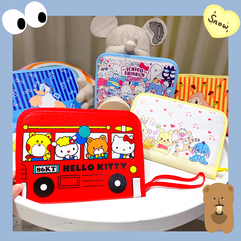 Multifunctional storage bag with hand rope baby certificate medical record birth certificate file bag cartoon cute certificate bag
