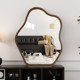 Vintage-Style Makeup Mirror, Dressing Table Mirror, Bedroom Home-Use Cloud-Shaped Decorative Mirror, Wall-Mounted or Tabletop Vanity Mirror