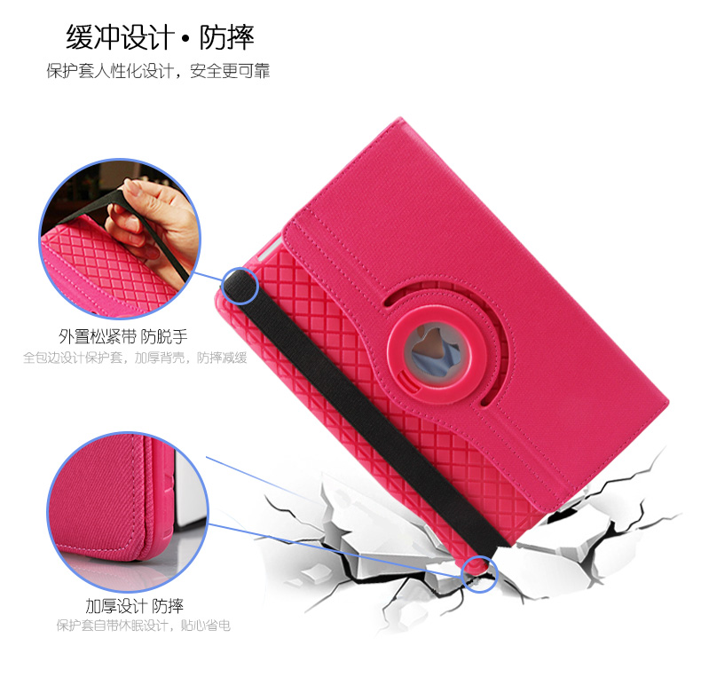 Ốp lưng Apple ipad pro9.7 A1673 A1674 A1675 xoay silicon chống rơi tất cả bao da cô gái dễ thương bao da 9.7 inch ipadpro sáng tạo vỏ màu đỏ - Phụ kiện máy tính bảng ốp ipad mini 5