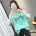 Tuổi-giảm t-shirt nữ 2020 mùa hè Hàn Quốc phiên bản của mã lớn hiển thị in phim hoạt hình mỏng thời trang ins triều hit nửa tay áo hàng đầu 