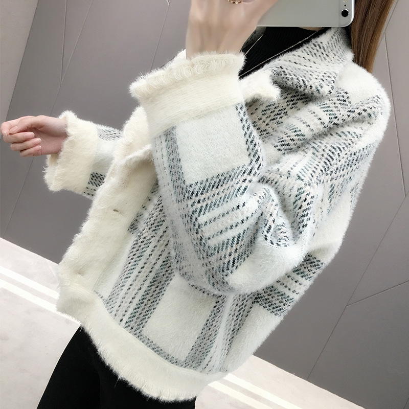 Anti-mùa qingcang phụ nữ áo len siêu lửa dày 2020 mới nước giả nhung knitsweater sâu đến đầu gối lỏng lẻo mã quần áo của phụ nữ