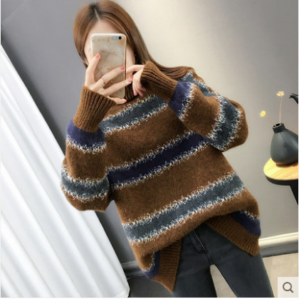 Anti-mùa qingcang phụ nữ áo len siêu lửa dày 2020 mới nước giả nhung knitsweater sâu đến đầu gối lỏng lẻo mã quần áo của phụ nữ