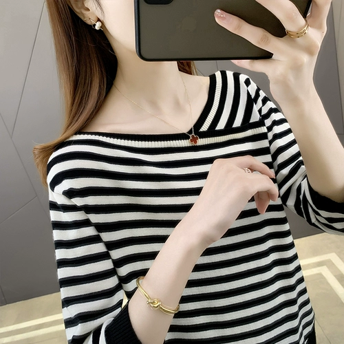 Шелковый трикотажный весенний летний свитер, приятная телу осенняя футболка, 2025 года