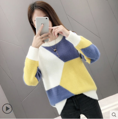 Anti-mùa qingcang phụ nữ áo len siêu lửa dày 2020 mới nước giả nhung knitsweater sâu đến đầu gối lỏng lẻo mã quần áo của phụ nữ