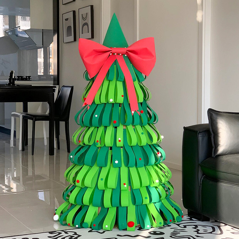 Labor Day Large Christmas Tree DIY Cardboard Material Decorations Wishing Tree Spring Festival Shopping Mall Creative Atmosphere Ornaments