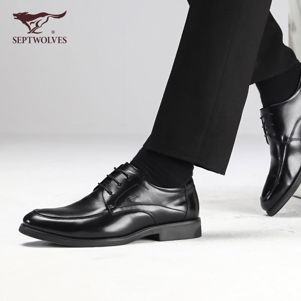 七匹狼 男式系带正装皮鞋 8143336330 天猫优惠券折后￥239包邮（￥299-60）2色可选