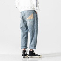 Delta autumn American fashion Mens straight jeans youth casual loose wide leg long pants