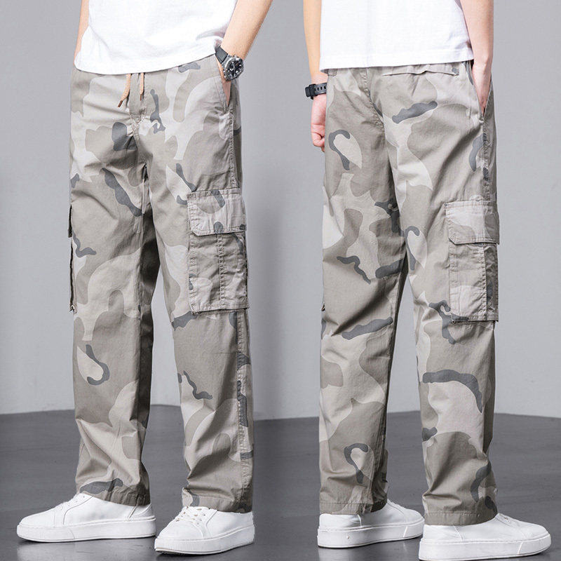Summer Thin Cargo Pants for Men, Loose American Style Trendy Camouflage Casual Pants, 2024 New Military Long Pants for Men