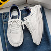 Men's Shoes Winter 2025 New Trendy Brand High-End Feel Youth Soft-Soled Casual Versatile Sports Height-Increasing White Sneakers