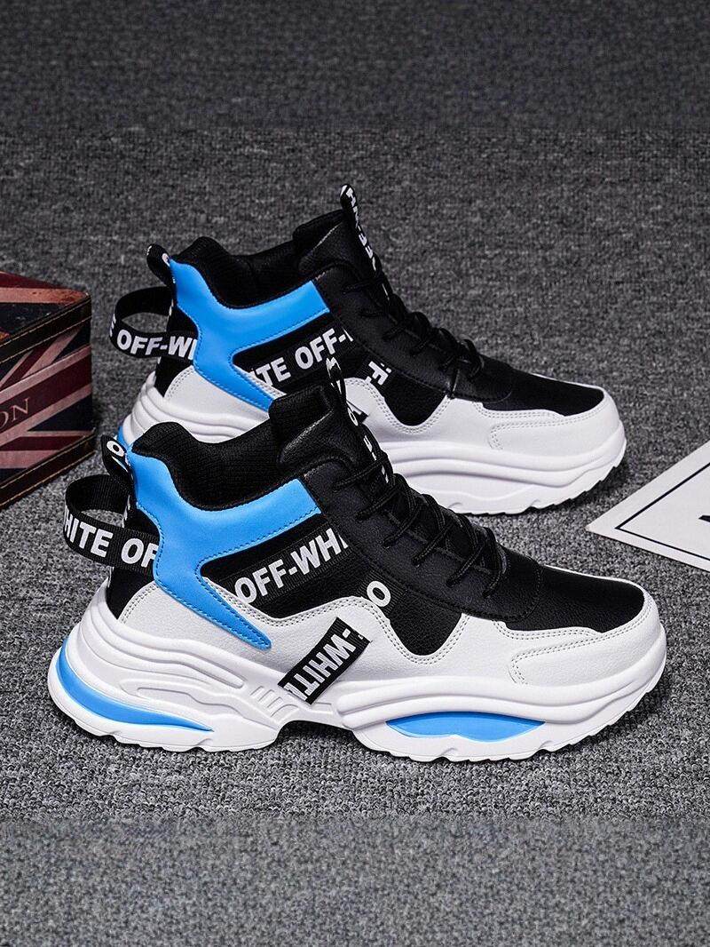 Martin Boots for Men 2025 New High-Top Work Boots Waterproof Non-Slip Height-Increasing White Shoes Youth Dad Trendy Shoes