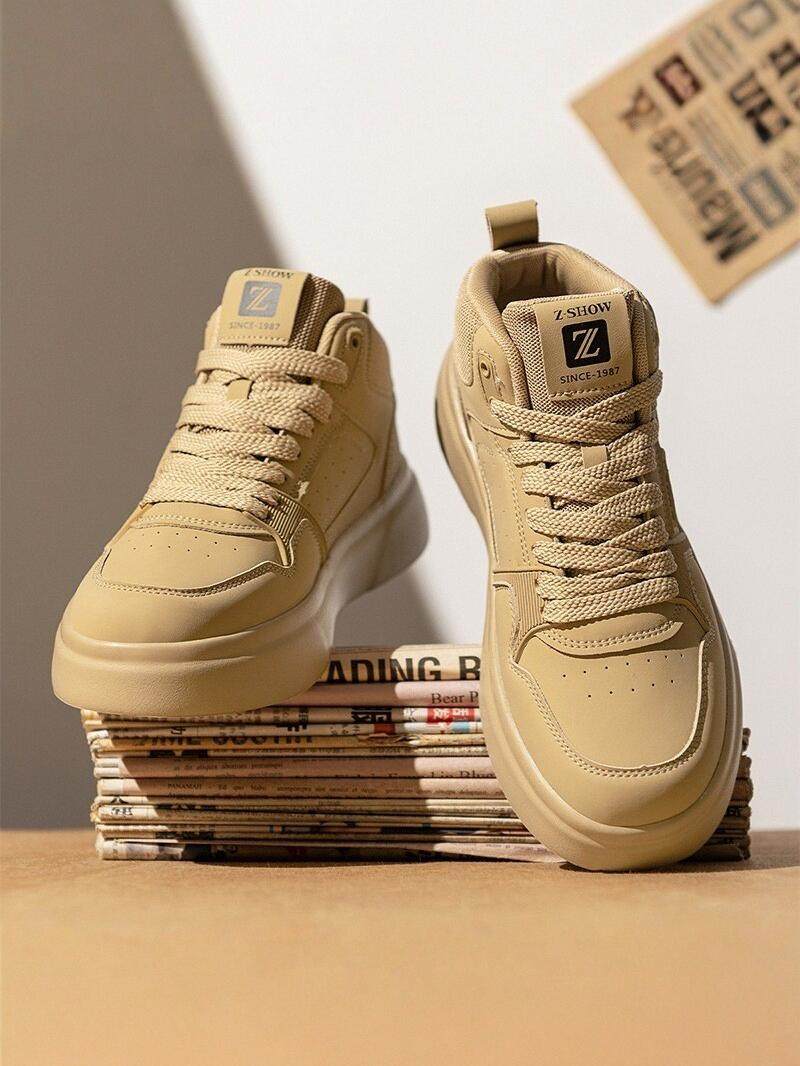 High-Top Men's Shoes, Autumn and Winter 2025 New Korean Style Trendy Versatile Casual Air Force One Height-Increasing White Sneakers