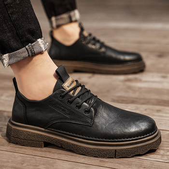 Men's Leather Shoes, Autumn and Winter 2025 New Style, Men's Genuine Leather British Style Casual Business Formal Low-Top Martin Boots