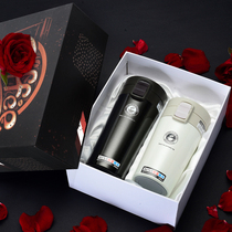 Bangda thermos cup Coffee cup portable couple cup A couple of water cups creative high-end gift box set