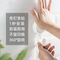Powerful vacuum suction cup Kitchen without hole hanging clothes hook Bathroom Bathroom door without trace sticky hook hanging basin artifact