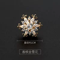 Шампанское золотое снежинка