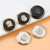 High end metal button blouses womens clothing jacket buttoned male coat wind clothing upscale button western suit accessories