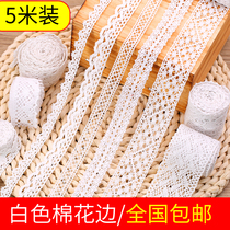 White cotton lace lace accessories Table cloth Curtains Bag Edge Trim Wide Fabric Clothing Clothes Handmade Diy Material