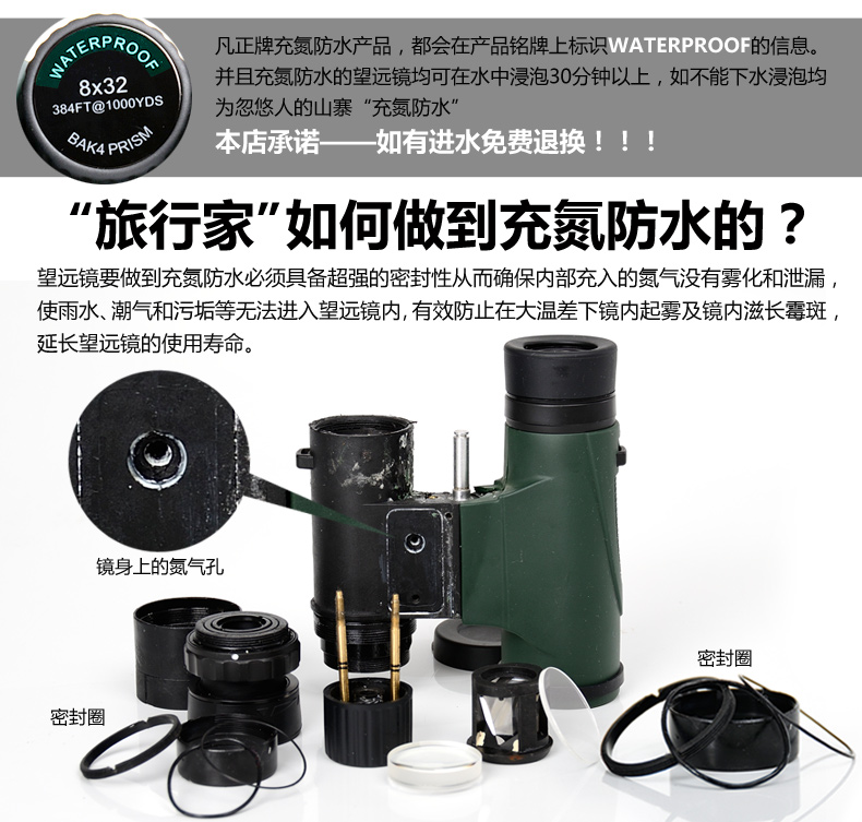 Ống nhòm bỏ túi SAGA Saga Độ phân giải cao Độ sáng thấp Ánh sáng ban đêm Tầm nhìn thấp Nitrogen chống nước cho trẻ em - Kính viễn vọng / Kính / Kính ngoài trời mua kính thiên văn
