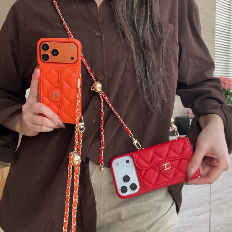 Trendy European and American Brand Phone Case for 17Promax with Card Holder, down Jacket Phone Case Suitable for Iphone17, Chanel-Style Socialite Phone Case, Crossbody Phone Case Trendy European and American Brand Phone Case for 17Promax with Card Holder, down Jacket Phone Case Suitable for Iphone17, Chanel-Style Socialite Phone Case, Crossbody Phone Case