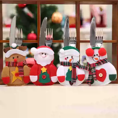 Christmas decorations, Christmas decorations, Christmas dinner sets, Christmas, old man's knife and fork sets, dining tables, ornaments