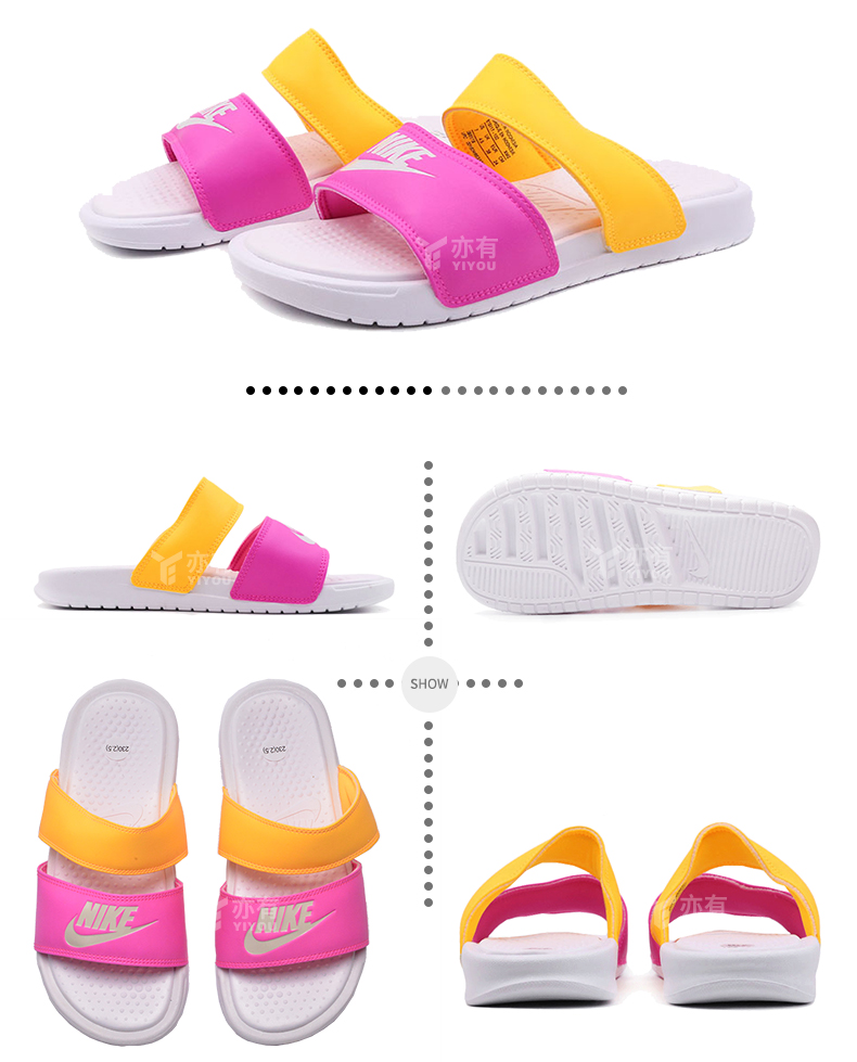 Dép Nike Nike Benassi Duo Summer Women Double băng Ninja Dép giản dị 819717-102 - Dép thể thao dép quai ngang nữ